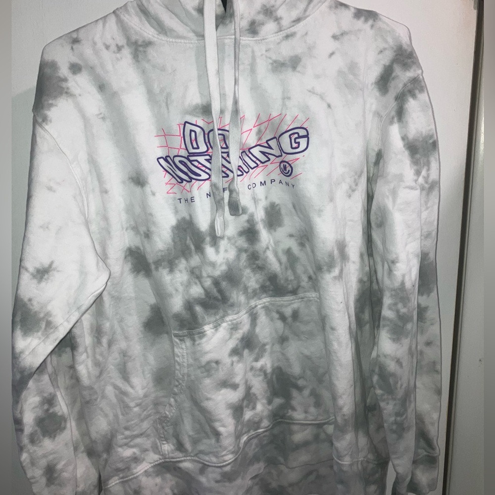 Neff brand motivated to do nothing tie dye graphic hoodie sweatshirt size large